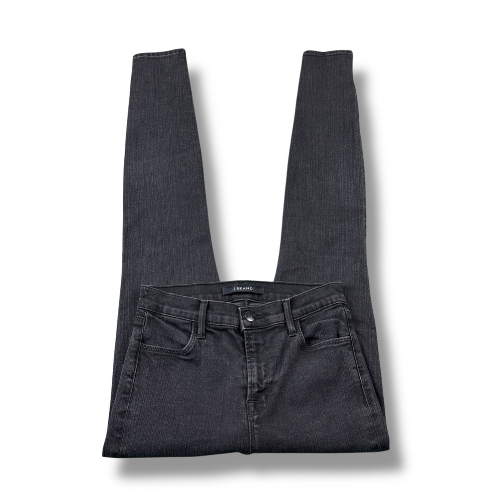 J Brand Maria High-Rise Skinny Jeans In Vanity Faded Black Womens Sz 26 EUC.